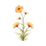 15 PNG Wildflower Flowerbed Clipart Set – Watercolour Printable Graphics - Image 12