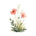 15 PNG Wildflower Flowerbed Clipart Set – Watercolour Printable Graphics - Image 13