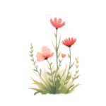 15 PNG Wildflower Flowerbed Clipart Set – Watercolour Printable Graphics - Image 14