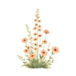 15 PNG Wildflower Flowerbed Clipart Set – Watercolour Printable Graphics - Image 8