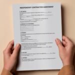 Independent Contractor Agreement Template Editable Business Contract PDF Word