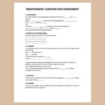 Independent Contractor Agreement Template Editable Business Contract PDF Word - Image 4