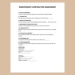 Independent Contractor Agreement Template Editable Business Contract PDF Word - Image 3