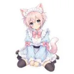 AI Generated Cartoon Maid Cat Femboy PNG Sticker Set – Kawaii Pack (10pcs) - Image 4